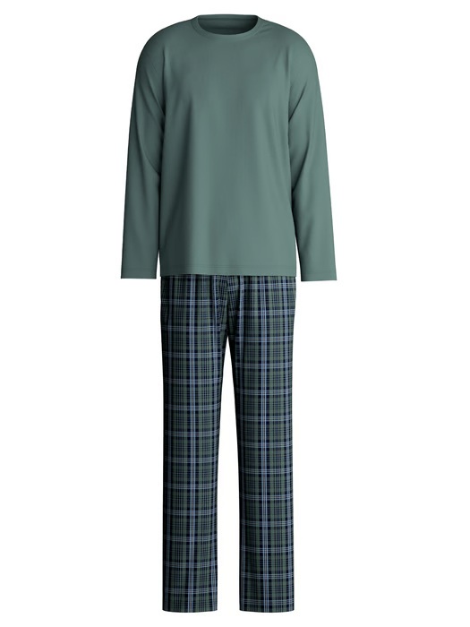 Pyjama long homme 100% coton CALIDA "Relax Streamline" 46382 - Dark Glen 549