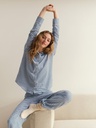 Pyjama dame long boutonné 100% coton CALIDA "Night Lovers" 46856 - Scandinavian 
