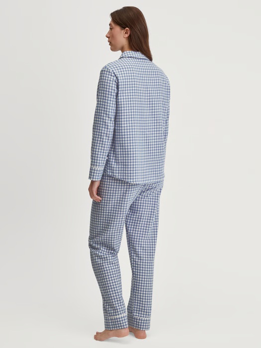 Pyjama dame long boutonné 100% coton CALIDA "Night Lovers" 46856 - Scandinavian 