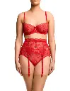Porte-Jarretelles DITA VON TEESE "Floradora" D46070 - Rouge RED087
