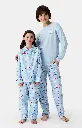 Pyjama long enfant boutonné ARTHUR "Noël en Altitude" PYE - Ciel NOELH25