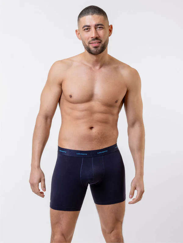 Boxer homme coton avec maintien intérieur LOIC HENRY "Every-D" KBD001U - Sideral Navy 