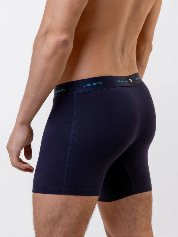 Boxer homme coton avec maintien intérieur LOIC HENRY "Every-D" KBD001U - Sideral Navy 