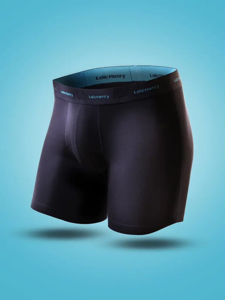 Boxer homme coton avec maintien intérieur LOIC HENRY "Every-D" KBD001U - Sideral Navy 