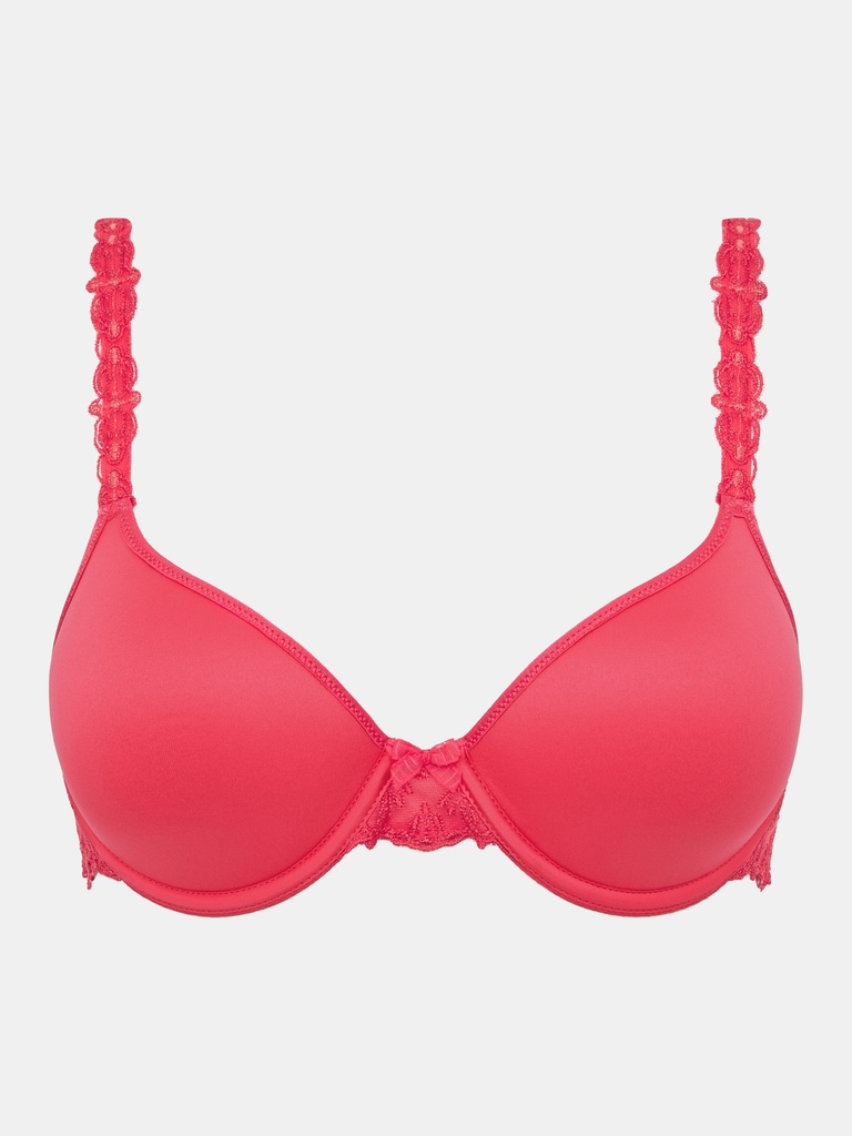 Soutien-gorge mémoire de forme emboitant CHANTELLE "Champs Elysées" C26060 - Velours Sucré C59
