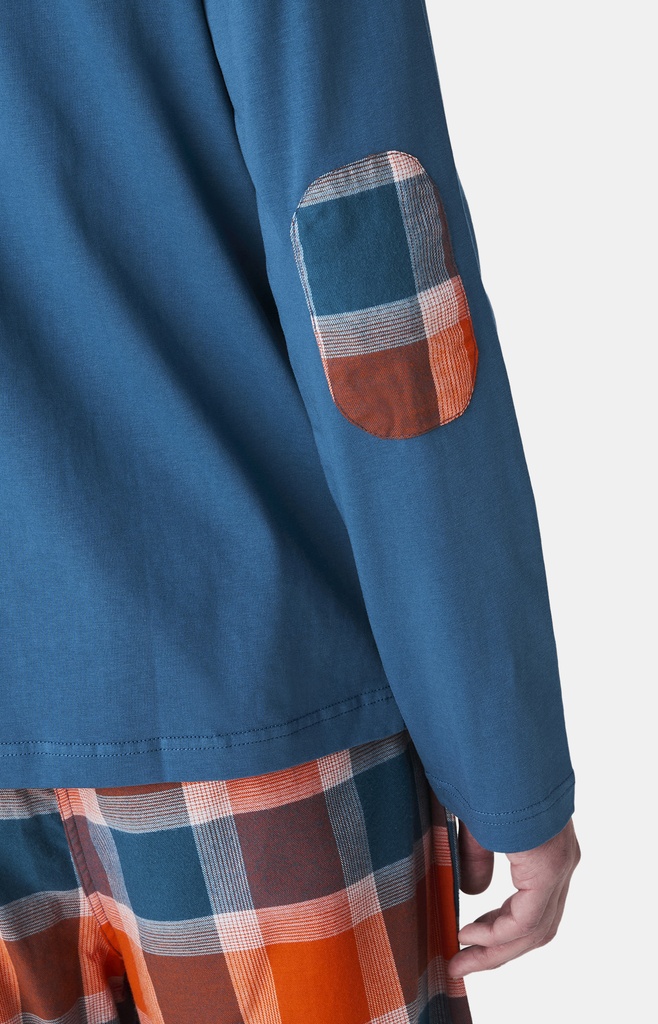 Pyjama long homme coton ARTHUR "Descente de Lit" BOS - Bleu Vert FREDH25