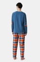 Pyjama long homme coton ARTHUR "Descente de Lit" BOS - Bleu Vert FREDH25