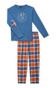 Pyjama long homme coton ARTHUR "Descente de Lit" BOS - Bleu Vert FREDH25