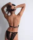 Body lingerie sexy AUBADE "Boite à Désir" Velvet Snake P086A-5 - Noir