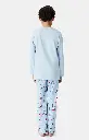 Pyjama long enfant boutonné ARTHUR "Noël en Altitude" LUK -  Ciel NOELH25