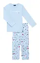 Pyjama long enfant boutonné ARTHUR "Noël en Altitude" LUK -  Ciel NOELH25