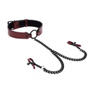 Pinces pour seins & collier SPORTSHEETS - SEX & MISCHIEF "Saffron Collar with Nipple Clamps" 106296