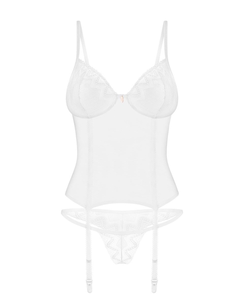 Guêpière transparente sexy & string 2 pièces OBSESSIVE "Alissium" 116534