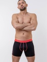Boxer homme de sport microfibre avec maintien intérieur LOIC HENRY "Sport" KBS002R - Red Black
