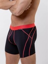 Boxer homme de sport microfibre avec maintien intérieur LOIC HENRY "Sport" KBS002R - Red Black