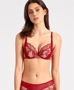 Soutien-gorge armature push-up coussinet AUBADE "Fleur de Tattoo" TB18 - Rouge Ecrin