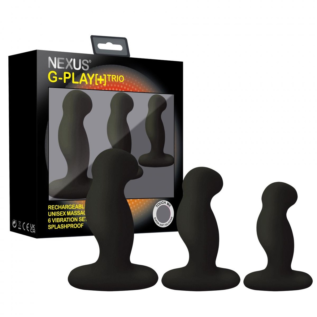 Vibromasseur Point G ou P NEXUS "G-Play+ Trio" - Black 