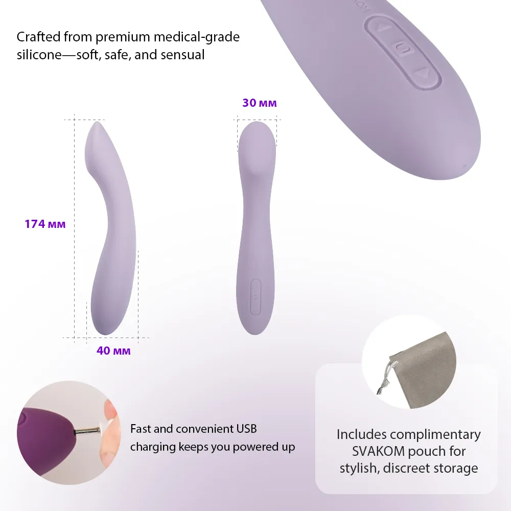 Vibromasseur lisse SVAKOM "Amy 2" - Lilac