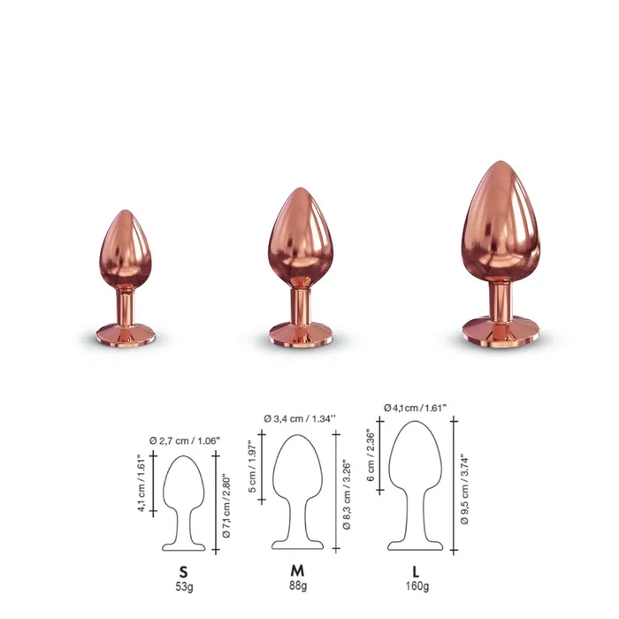 Plug anal DORCEL "Diamond Plug M" - Or Rose
