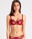 Soutien-gorge corbeille AUBADE "Fleur de Tattoo" TB14 - Rouge Ecrin