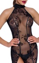 Robe longue en tulle avec fente NOIR HANDMADE F239