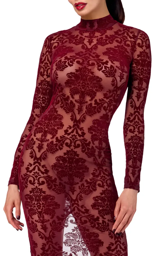 Robe longue NOIR HANDMADE "King Royal F383" Bordeaux