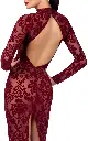 Robe longue NOIR HANDMADE "King Royal F383" Bordeaux