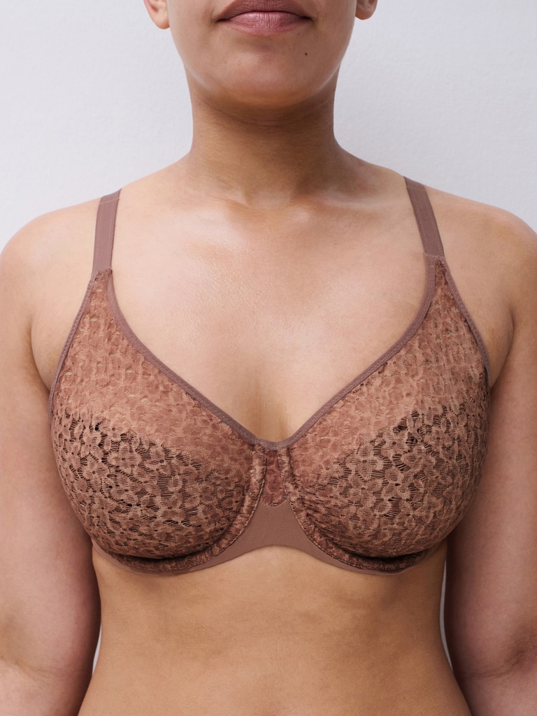 Soutien-gorge armaturé enveloppant CHANTELLE EASY FEEL "Norah" C13F10 - Brun Sauvage C60