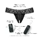 Bullet vibrant télécommandé & string fendu LOVE TO LOVE "Secret Panty" - Black Onix