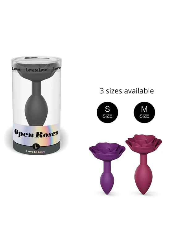 Plug anal LOVE TO LOVE "Open Roses" - Noir 