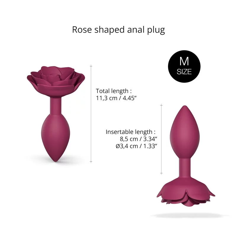 Plug anal taille M LOVE TO LOVE "Open Roses" - Plum Star