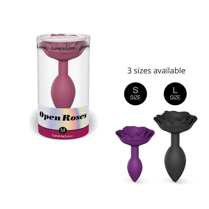 Plug anal taille M LOVE TO LOVE "Open Roses" - Plum Star