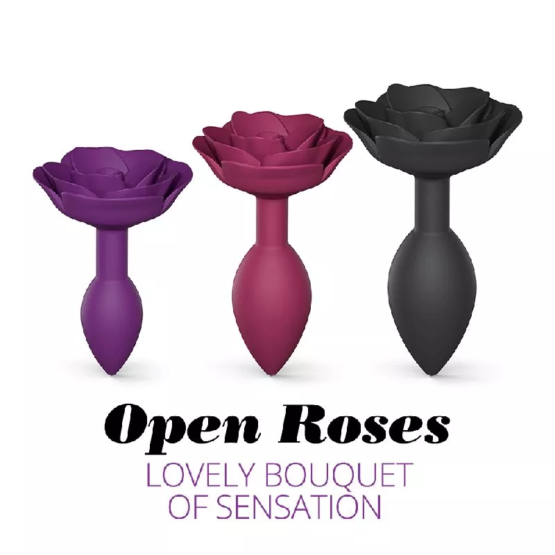 Plug anal taille M LOVE TO LOVE "Open Roses" - Plum Star