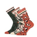 Chaussette dame fantaisie pack de 3 taille 36/42 TECKEL 13117 - Dessin Jungle 