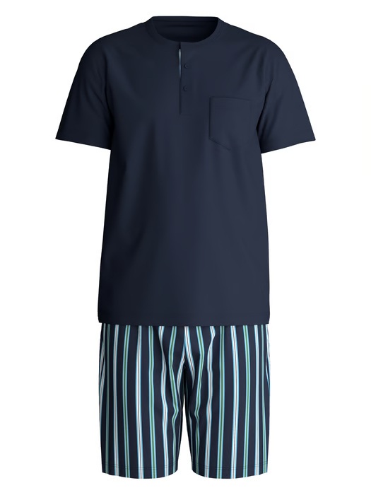 Pyjama homme court 100% coton CALIDA "Relax Choise" 41967 - Saphir Blue 480