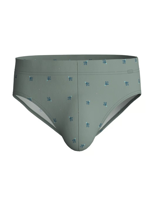 Slip homme fantaisie 90% coton CALIDA "Grafic Cotton" 22767 - Laurel Green 618