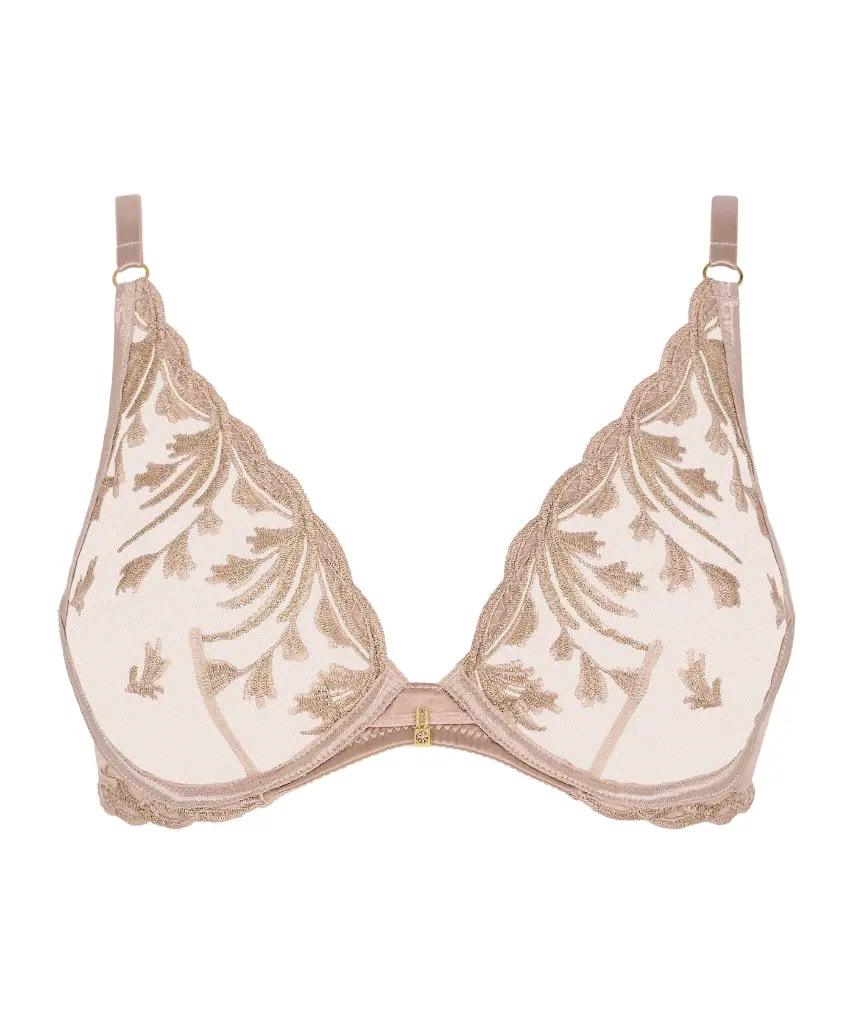 Soutien-gorge armaturé triangle AUBADE "Cosmic Romance" 6DF12 - Sand Rose SANR