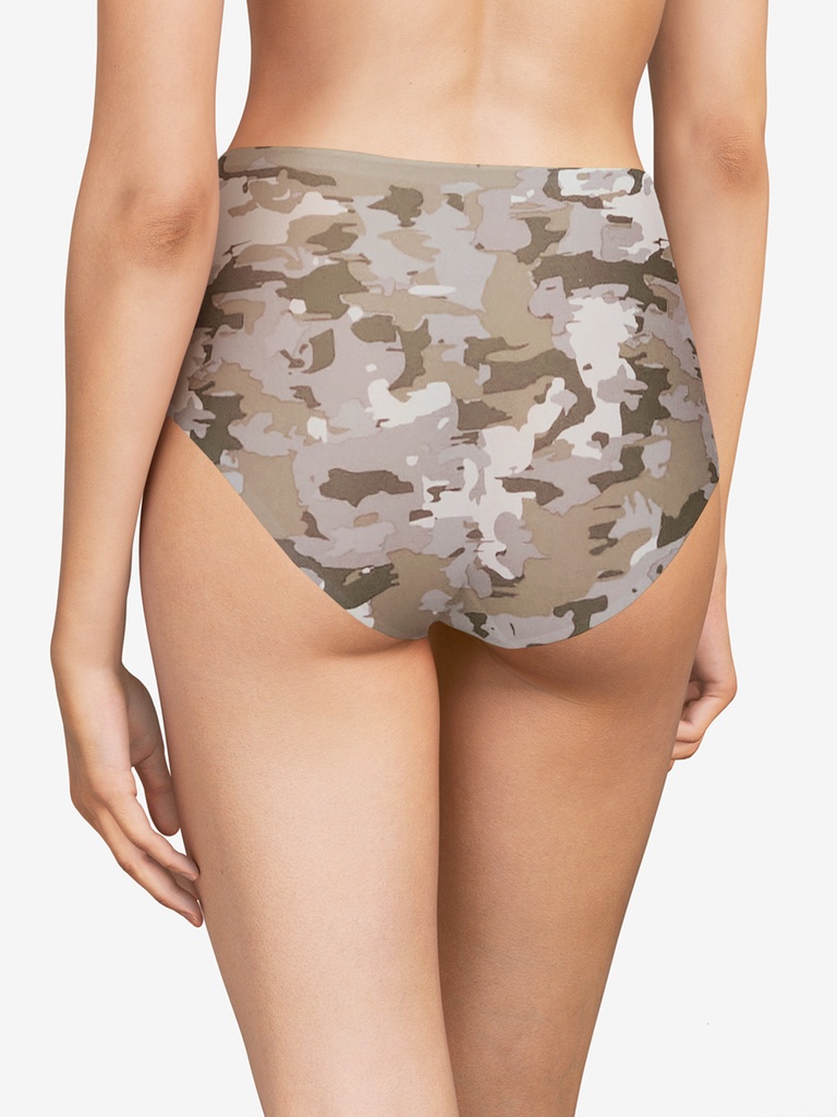 Culotte taille haute stretch invisible CHANTELLE "Soft Stretch" C11D70 - Imprimé camouflage 0AC