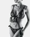 Ensemble lingerie sexy AUBADE "Boite à Désir" Lace Insomnia P080A-6 - Noir