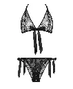 Ensemble lingerie sexy AUBADE "Boite à Désir" Lace Insomnia P080A-6 - Noir