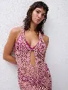 Robe Longue de Plage sans manche CHANTELLE "Pulp Metallic" C22RW0 - Rose Lurex C97