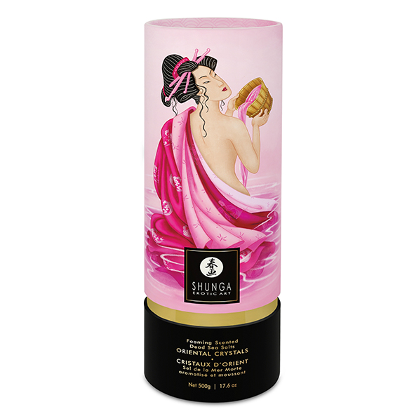 Sels de bain de la mer morte aromatisés et moussants SHUNGA "Cristaux d'Orient" 500g - Aphrodisia Rose