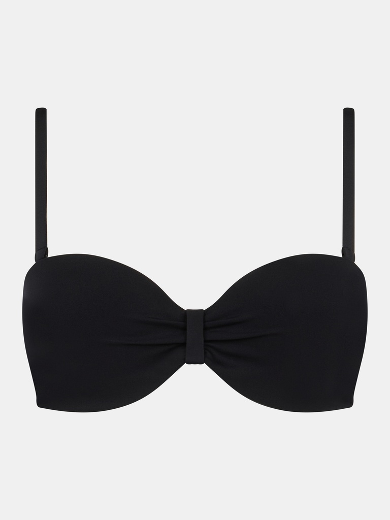 Haut de Bikini bandeau armaturé avec coques bretelles amovibles CHANTELLE "Icon" C16VNK - Noir 011