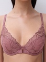 Soutien-gorge armaturé avec coques plogeant CHANTELLE "Legend" C15YNA - Bois de Rose 0R4