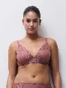Soutien-gorge armaturé avec coques plogeant CHANTELLE "Legend" C15YNA - Bois de Rose 0R4
