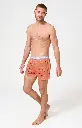 Caleçon américain homme avec maintien 100% coton bio ARTHUR "Le Club" CSP -  Orange Les Dents de l'Amour 1220E26