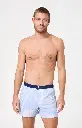 Caleçon américain homme avec maintien 100% coton bio ARTHUR "Le Club" CSP - Bleu PMT0013