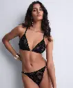Ensemble lingerie sexy AUBADE "Boite à Désir" Velvet Snake P080A-5 - Noir