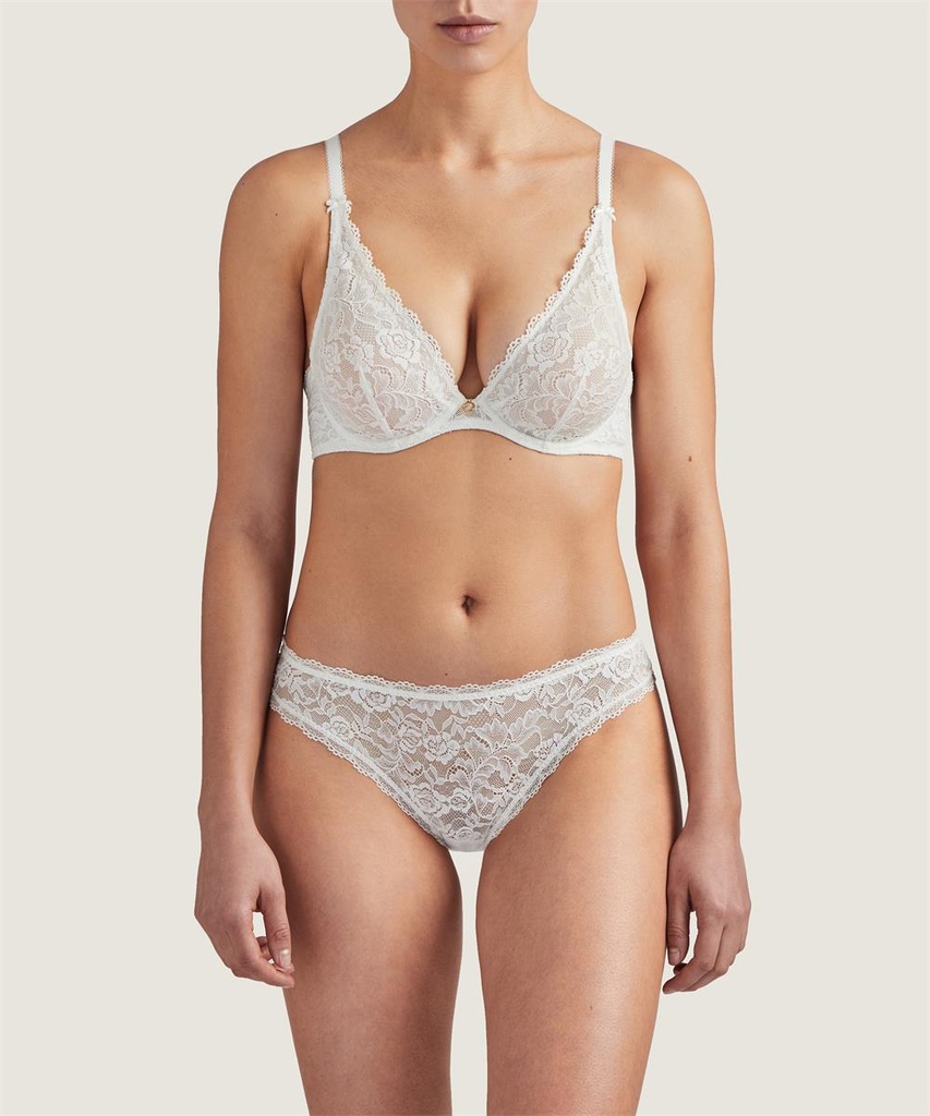 Soutien-gorge armature triangle plongeant AUBADE "Rosessence" HK12 - Opale