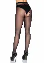 Bas sexy avec ouverture à l'entrejambe LEG AVENUE 1905 - Noir 001